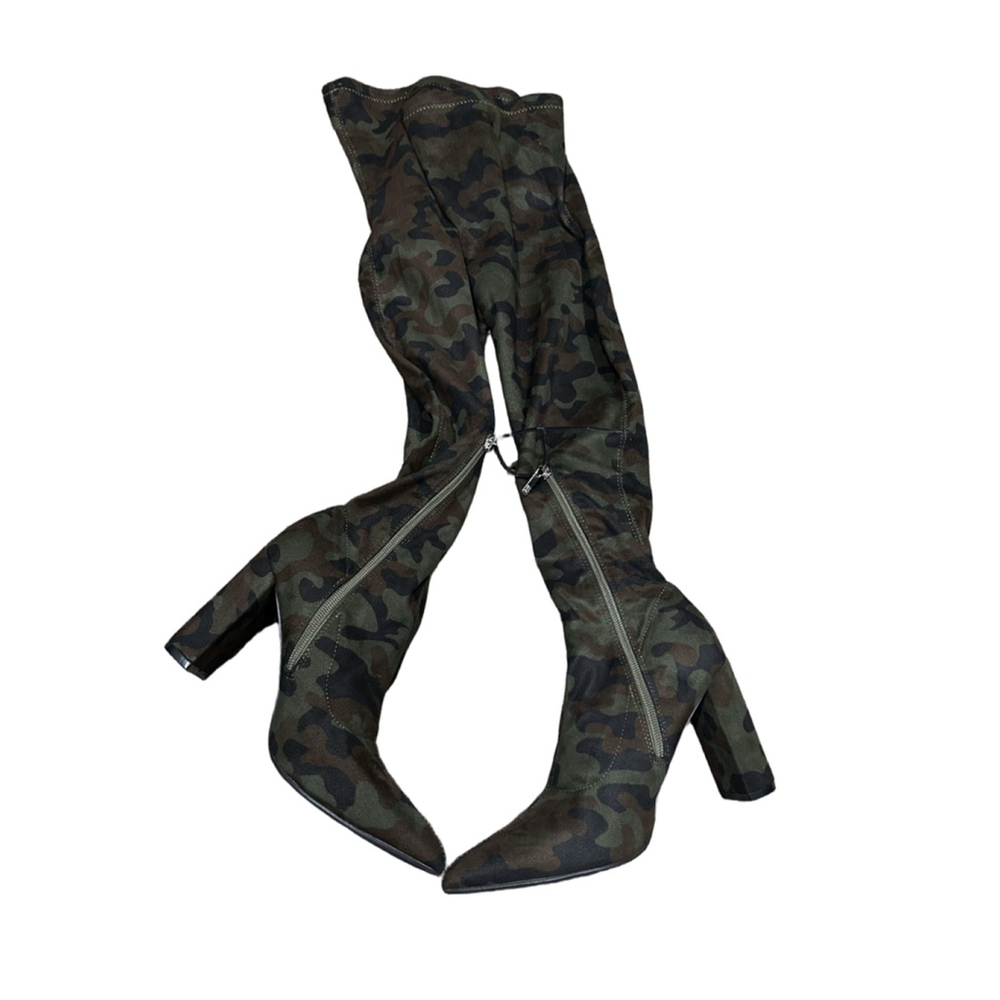 New without the box NY&Co Monia Over the knee boots in camouflage size 7